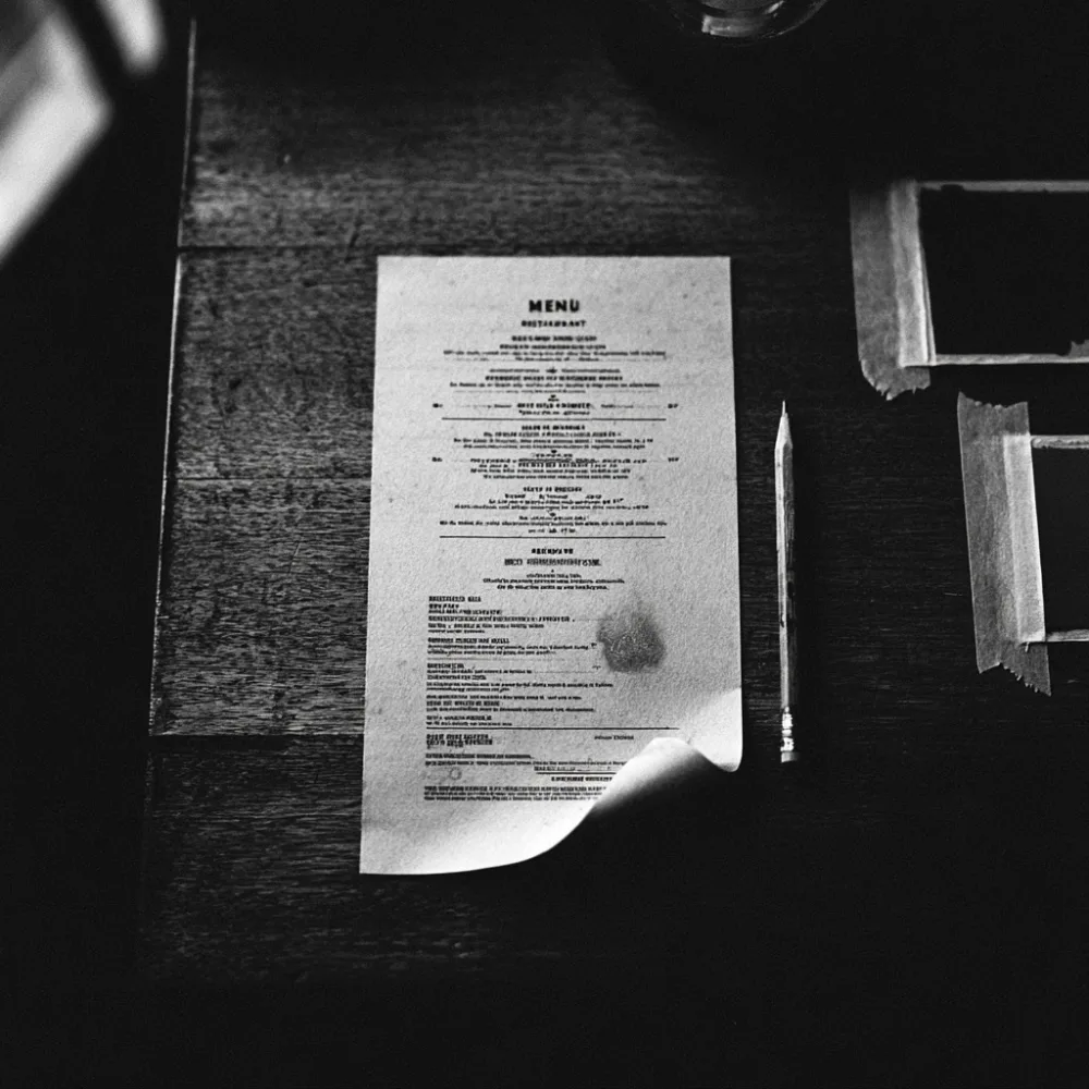The first Petite Lil's menu, February 2023