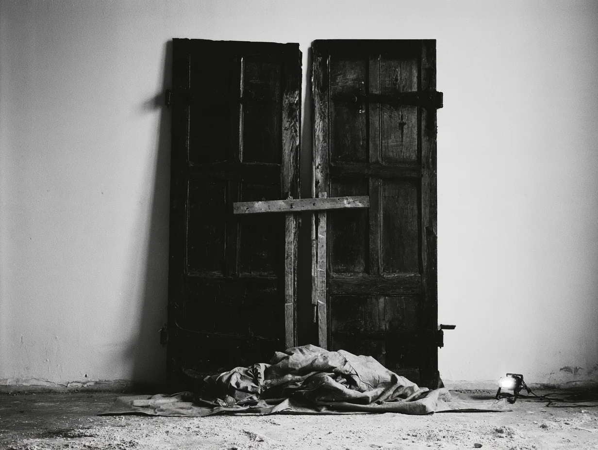 The salvaged Saints Peter and Paul doors
