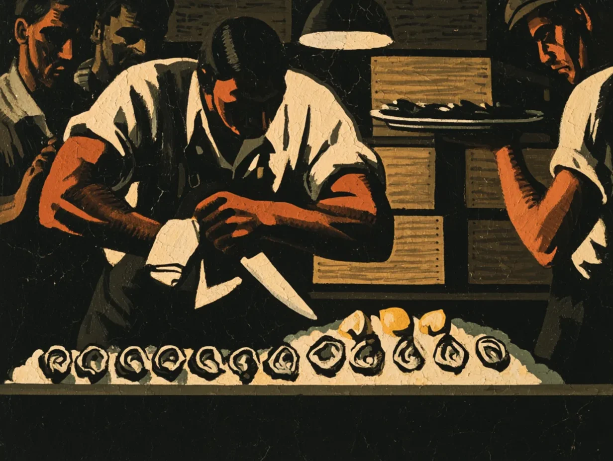 The oyster counter
